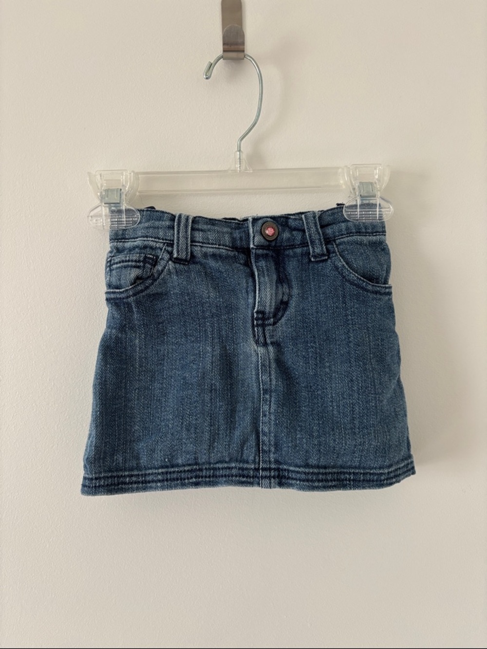 Hello Kitty Girls Dark Blue Denim Skirt - Classic Staple Size 3